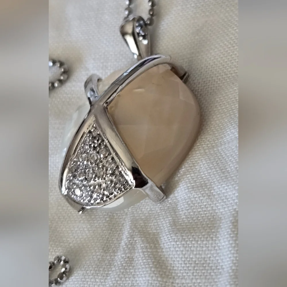 Earrings Neclace Set Mother Pearl 925 Sterling